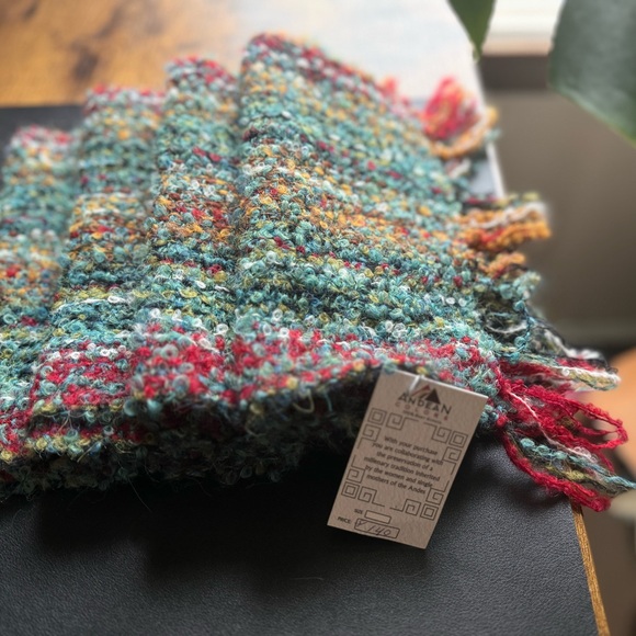 100% Baby Alpaca rainbow scarf. Soft, light and about 6ft+ of comfort. - Picture 6 of 7